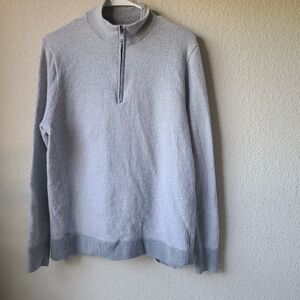 Untuckit Men's Light Gray Half-Zip Sweater Size XL
